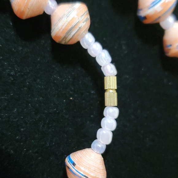 Paper Bead Necklace - Picture 3 of 3